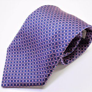 Aquascutum Pink Blue Mens Multicolor Silk Necktie
